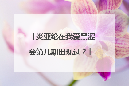 炎亚纶在我爱黑涩会第几期出现过？