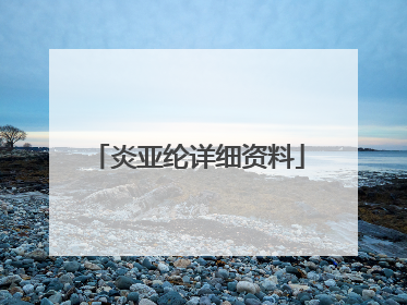 炎亚纶详细资料