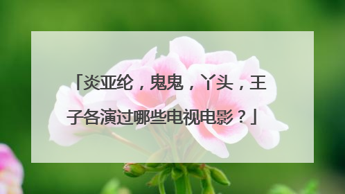 炎亚纶，鬼鬼，丫头，王子各演过哪些电视电影？