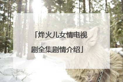 烽火儿女情电视剧全集剧情介绍