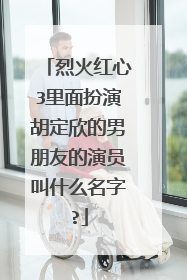 烈火红心3里面扮演胡定欣的男朋友的演员叫什么名字?