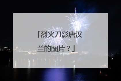 烈火刀影唐汉兰的图片？