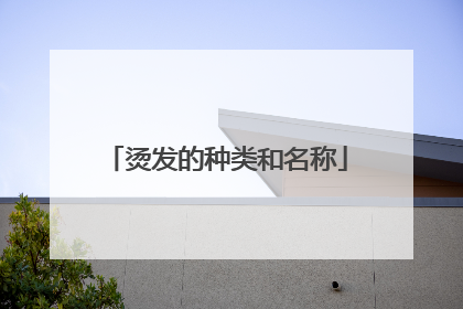 烫发的种类和名称