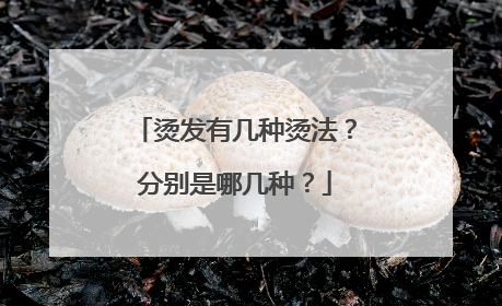 烫发有几种烫法?分别是哪几种?