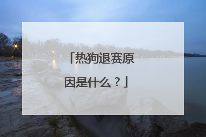 热狗退赛原因是什么？