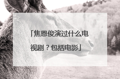 焦恩俊演过什么电视剧？包括电影