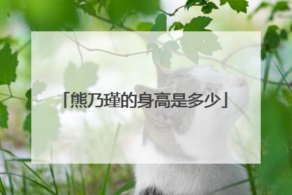 熊乃瑾的身高是多少