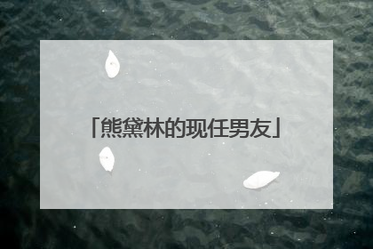 熊黛林的现任男友