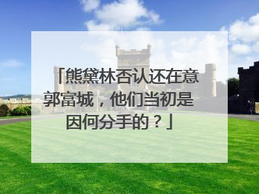 熊黛林否认还在意郭富城，他们当初是因何分手的？