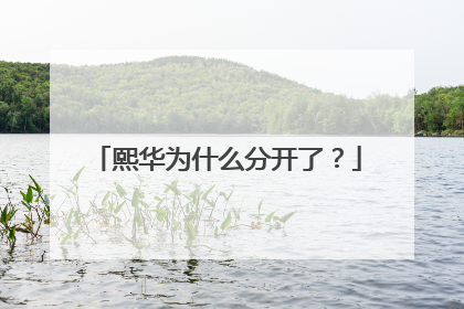 熙华为什么分开了?