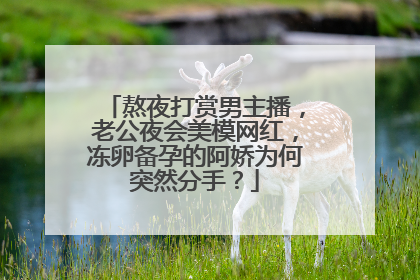 熬夜打赏男主播，老公夜会美模网红，冻卵备孕的阿娇为何突然分手？