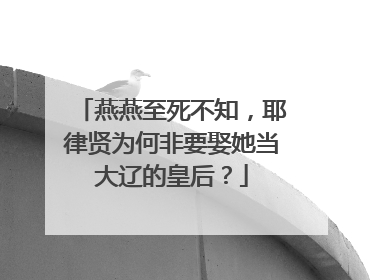 燕燕至死不知,耶律贤为何非要娶她当大辽的皇后?
