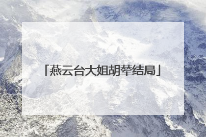 燕云台大姐胡辇结局