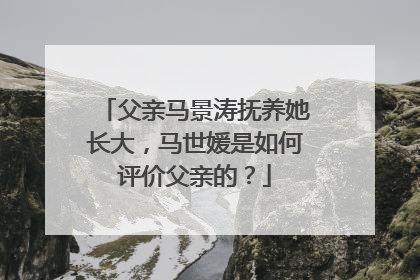 父亲马景涛抚养她长大，马世媛是如何评价父亲的？