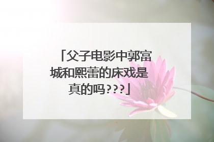 父子电影中郭富城和熙蕾的床戏是真的吗???