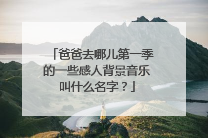 爸爸去哪儿第一季的一些感人背景音乐叫什么名字？