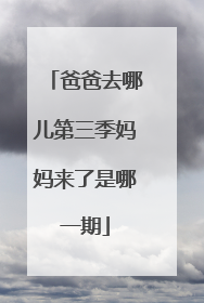 爸爸去哪儿第三季妈妈来了是哪一期