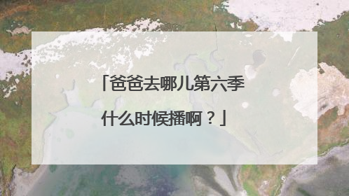 爸爸去哪儿第六季什么时候播啊？