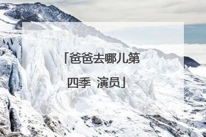 爸爸去哪儿第四季 演员