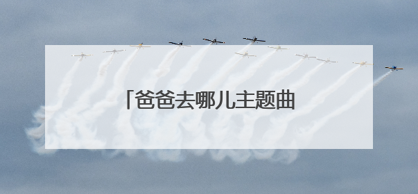 爸爸去哪儿主题曲的歌曲名叫什么？