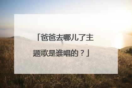 爸爸去哪儿了主题歌是谁唱的？