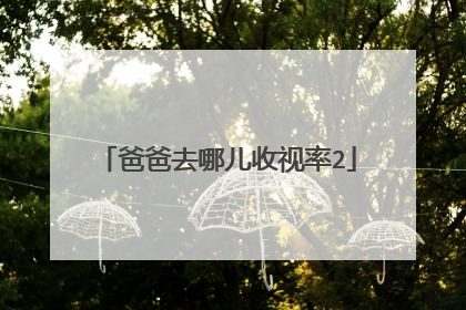 爸爸去哪儿收视率2