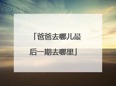 爸爸去哪儿最后一期去哪里