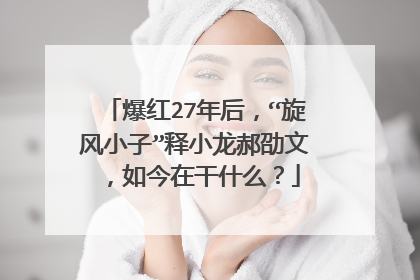 爆红27年后，“旋风小子”释小龙郝劭文，如今在干什么？