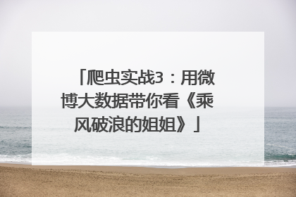 爬虫实战3：用微博大数据带你看《乘风破浪的姐姐》