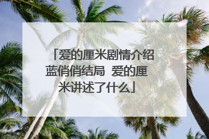 爱的厘米剧情介绍蓝俏俏结局 爱的厘米讲述了什么