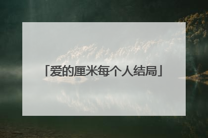 爱的厘米每个人结局