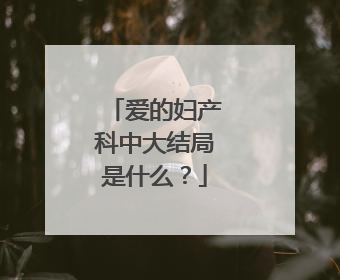 爱的妇产科中大结局是什么?
