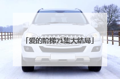 爱的阶梯71集大结局