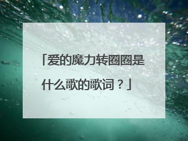 爱的魔力转圈圈是什么歌的歌词？