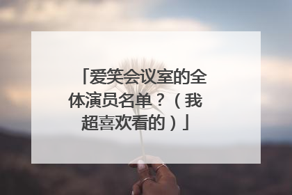 爱笑会议室的全体演员名单？（我超喜欢看的）
