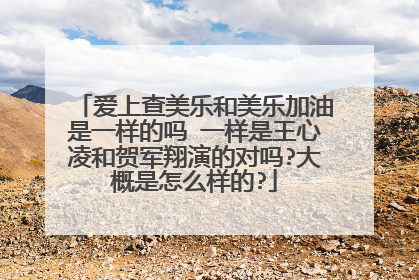 爱上查美乐和美乐加油是一样的吗 一样是王心凌和贺军翔演的对吗?大概是怎么样的?