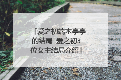 爱之初端木亭亭的结局 爱之初3位女主结局介绍