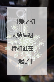 爱之初大结局谢桥和谁在一起了