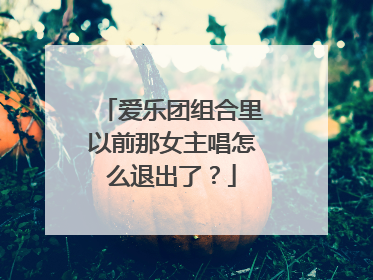 爱乐团组合里以前那女主唱怎么退出了？