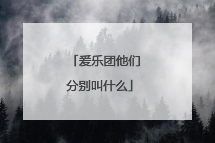 爱乐团他们分别叫什么