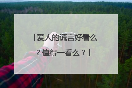 爱人的谎言好看么？值得一看么？