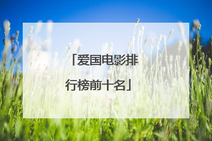 爱国电影排行榜前十名