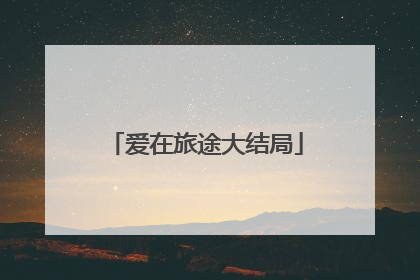 爱在旅途大结局