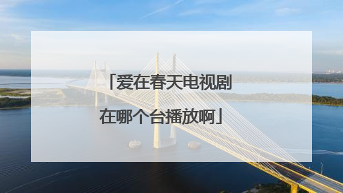 爱在春天电视剧在哪个台播放啊