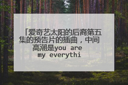 爱奇艺太阳的后裔第五集的预告片的插曲，中间高潮是you are my everything～女的唱的