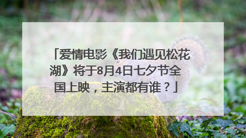 爱情电影《我们遇见松花湖》将于8月4日七夕节全国上映,主演都有谁?