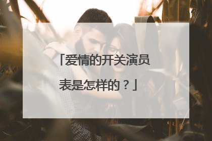 爱情的开关演员表是怎样的？