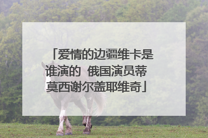 爱情的边疆维卡是谁演的 俄国演员蒂莫西谢尔盖耶维奇