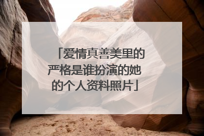 爱情真善美里的严格是谁扮演的她的个人资料照片