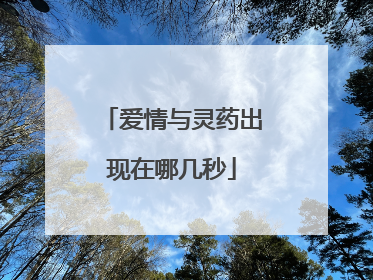 爱情与灵药出现在哪几秒